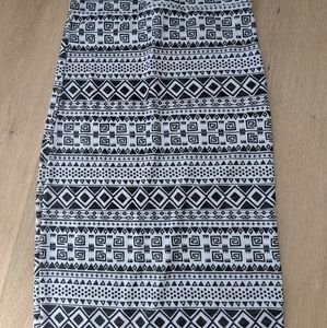 Printed pencil skirt